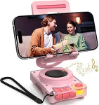 ANCwear nutitelefoni hoidja Bluetooth-k&otilde;lariga, 5W selge heli, TF-kaart (microSD) muusikaks ilma nutitelefonita, reguleeritav statiiv, kuni 10 tundi esitamist (pehme roosa)