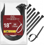 Kaablipaelad mustad 45 cm kaablipaelad pikk 9 mm laiad kaablipaelad suured kaablipaelad UV-kindel t&otilde;mbetugevus 91 kg Tugevad traatpaelad privaatsuse kaitseks, kaabli kinnitamiseks, pergola, 50-ne pakk