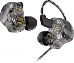 keephifi CCZ DC01 Pro In-Ear Monitor k&otilde;rvaklapid, 1DD Bass HiFi IEM k&otilde;rvaklapid, V-kujulised juhtmega k&otilde;rvaklapid, eemaldatavad 2-pin Z-OFC kaablid muusikutele, trummaritele (must, ilma mikrofonita)