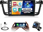 Fuluku 2+64G Android Autoradio Peugeot 508 2012-2016 juhtmevaba Carpaly & Android Car, 9-tolline IPS puuteekraaniga raadio koos Bluetooth/GPS/Reversioonikaamera/FM/WiFi/SWC/26UI-ga
