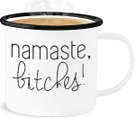 Shirtracer Email Tinamug - avaldus - Namaste, es! - 300 ml - valge must - avaldused Namaste Happy New Year e uusaasta koos