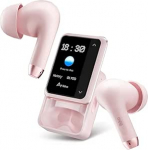 Juhtmevabad TWS AI Smart Ikko Active Buds: M&uuml;rasummutusega k&otilde;rvaklapid, Bluetooth &uuml;hendus, kohene t&otilde;lkefunktsioon, 4G SIM, WiFi, kuni 30 tundi t&ouml;&ouml;aega, ChatGPT, AppSore Pink