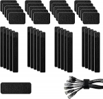 Kabelhalter Selbstklebend - Haltert Bis zu 15 Kabel, Wiederverwendbarer Kabelclip, Verstellbarer Kabelbinder, Sauberes Kabelmanagement und dem Schreibtisch, 20 Paar