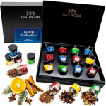 Hallingers Merry Christmas - J&otilde;ulud 12 t&uuml;&uuml;pi tee kinkekomplekt j&otilde;uludeks, vegan & gluteenivaba kruvipurkides (komplekt) - kingitus suvel ja t&auml;iuslik grillkingitus | Recovery Glow