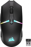 CORSAIR NIGHTSABRE Wireless RGB FPS/MOBA Gaming Mouse - 26,000 DPI - 11 Programmable Buttons - Up to 100 Hours Battery Life - iCUE Compatible - PC, PS5, PS4, Xbox - Black