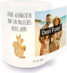 Mr. & Mrs. Panda Isikup&auml;rastatud foto latern Orav j&otilde;ulukingitus teevalgusti hoidja v&auml;ljas Disaini ise, lind, head uut aastat, j&otilde;ulutervitus, talvemotiivi