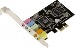 KALEA-INFORMATIQUE helikaart PCI Express Port 5.1 kanaliga koos CMedia kiibistikuga CMI8738/PCI-SX ja ASM1083 - PCIe x1, k&otilde;rge ja madal profiiliga