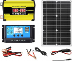 Solar Power Complete Kit - 12 V 300 W Solar Panel System with Inverter Converter, Charge Controller and USB, 110 V/220 V Output for Camping, Solar Panel Converter Control