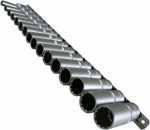 Long 12-Sided Socket Wrench Inserts Multi-Tooth 8 - 24 mm Chrome-Vanadium Steel 16 Pieces
