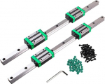 CNCYEAH HGR20 Linear Guide Set 2 tk HGR20-500 mm lineaarjuhi r&ouml;&ouml;pmel + 4 tk HGH20 liugblokk elektriseadmete, freesimise, CNC Rounters Slider Block 3D printeri jaoks