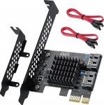 PCI-E to SATA 3.0 Controller Card, 2-Port SATA III 6Gbps Expansion Cards, Supports PCI-Express (1X 4X 8X 16X) Slot, Support SSD and HDD, for Windows10/7/8/XP/Vista/Linux
