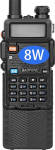 Baofeng BF UV-5R kolmekordne 8/4/1 vatti suure v&otilde;imsusega pikamaa kahesuunaline raadio (144MHz-146MHz VHF ja 430MHz-440MHz UHF), kahesageduslik kaasaskantav Walkie Talkie 3800mAh akuga (must)