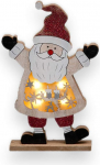 SHATCHI LED puidust j&otilde;ulud Santa Snowman p&otilde;hjap&otilde;der Xmas Home Indoor Table Decoration Ornaments Centrepiece 27cm Wood