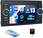 SIXWIN 2+64G Android 13 autoraadio Ford C-Max/Galaxy/Connect/Fiesta/S-Max koos Carplay/Android Auto/Mirrorlinkiga, 7-tolline mahtuvuslik puuteekraan koos WiFi GPS Bluetooth FM/RDS EQ-ga