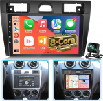 Qualcomm 8-Kern 4+64GB Android Autoradio f&uuml;r Ford Fiesta 2006-2011, raadio uuendamine traadita CarPlay & Android Auto, IPS puuteekraan, Hi-Res DSP, GPS, tagasis&otilde;idukamera.