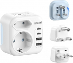 LENCENT Type D, M ja N kombineeritud reisimisadapter 2 USB-C 2 USB-A pesa kokkupandav reisipistik L&otilde;una-Aafrika L&otilde;una-Aafrika reisipistikupesa adapter toiteadapter L&otilde;una-Aafrika reisipistikupesa adapter