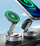 15 W autokinnitus koos laadimisfunktsiooniga, elastne iminapakett telefoni hoidja tugevama imiv&otilde;imsusega, 360&deg; reguleeritav traadita laadimismagnetiline autokinnitus Magsafe iPhone 17 16 15 15 14 13 12 jaoks