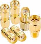 6 Pack SMA adapteri komplekt TV SMA isase ja emase koaksiaal&uuml;hendusega &uuml;henduskomplekt antennile, FPV droonile, raadio-, heli-, video- ja v&otilde;rguseadmetele.