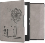 Kobo Aura H2O Edition 1 &uuml;mbrikuga &uuml;hilduv kwmobile &uuml;mbrik - kunstnahast &uuml;mbris - Dandelion Love Grey