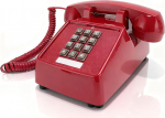 Vintage juhtmega telefoni klassikaline helitugevuse regulaator kodustele lauatelefonidele (punane)