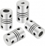 hankekaart Flexible Kupplungen, 4 mm bis 4 mm, Gelenkverbinder aus Aluminiumlegierung, flexible Wellenkupplungen, Motorkupplung f&uuml;r 3D-Drucker, CNC-Maschine, Motorf&uuml;hrung, DIY-Encoder D12 x L 18 mm