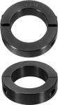 QUARKZMAN Pack of 2 Double Split Shaft Collar for 1-7/16 Inch Shaft, Two Piece Clamping Collar, 2-1/4 Inch Outer Diameter, 9/16 Inch Width, Black Oxide Steel Lock Collar Clamp, Set Screw Style