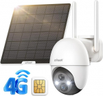 ieGeek 4G LTE Outdoor Solar Surveillance Camera with SIM Card, Surveillance Camera without WiFi, Camera Surveillance Outdoor Battery, Outdoor Camera, 355&deg;/120&deg; Swivel, Colour Night Vision, PIR