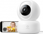 Woox Camera Surveillance Indoor 2K, 360 Degree WiFi Surveillance Camera Indoor, Pet and Baby Monitor with Person/Baby Sleep Detection, Car Tracking, Two-Way Audio, Night Vision, R4040-V8