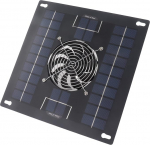 5W Solar Extractor Fan with Double Metal Cover, Low Noise Monocrystalline Solar Panel Fan Replacement for Greenhouses, Sheds, Pet Houses