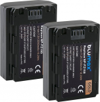 2 x Blumax aku &uuml;hildub Sony NP-FZ100 | 2250 mAh - Alpha 9 III A9 III A9 A9S - 7C 7R4 / A7C A7 III - IV // A1 6600/6700 FX3 FX30 ZV-E1 jaoks.