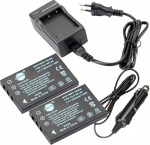 DSTE (2-pakk) asendusaku ja DC29E reisilaadija, mis &uuml;hildub Fujifilm NP-60 FinePix 50i 601 F401 Zoom F410 Zoom F601 Zoom M603 Zoomiga.