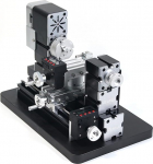 Miniatur-Drehmaschine aus Metall, 36 W, 20.000 U/min, didaktische Mini-Drehmaschine mit 2 Vorschubdiagrammen f&uuml;r Hobbyisten, Holzbearbeitung, Handwerk (4 Achsen drehbar)