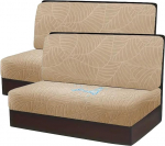 Rv Dinette padjakatted 1 komplekt / 2 komplekti, lehed Jacquard Stretch veekindel asendussohva katted matkaauto pinki jaoks (helepruun, 4 t&uuml;kki)