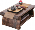 K&otilde;rvallaud, kohvilaud 2-tasandiline koos hoiuriiuliga, retro Jaapani teelaud, tatami laud elutuppa, erker (v&auml;rv : tumepruun, suurus : 60 * 35 * 23cm)