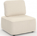 IDMarket - Beeži Corduroy diivanimoodul ja tugitool