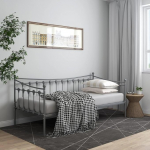 vidaXL diivanvoodi raam p&auml;evavoodi metallist voodi &uuml;heinimesevoodi k&uuml;lalisvoodi diivan diivan noortevoodi hall metallist 90 x 200 cm