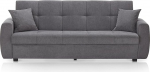 smart diivanvoodi - 225 x 84 x 91 cm, mikrokiud hall, magamisfunktsioon voodikastiga, keskmise tugevusega polster, kaasaegne ja paindlik reguleerimine