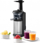 Panasonic MJ-L500S Slow Juicer / Juicer / 2 Inserts for Juices and Frozen Ingredients / Frozen Yoghurt / Silver