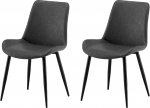Garvis s&ouml;&ouml;gitoa toolid, komplekt 2, polsterdatud toolid istmepatjadega, kunstkangas, k&ouml;&ouml;gitool, elutoa tool, garderoobitool, ergonoomiline tool (Hall)
