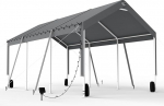 Carport 3,1 x 6 m veekindel k&uuml;lgmiste ustega, vastupidav auto telk aastaringseks kaitseks, kaasaskantav garaažitelk teraskarkassiga auto, mootorratta ja v&auml;li&uuml;rituste jaoks