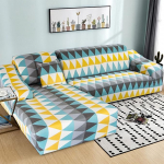 Modulares L-f&ouml;rmiges Diivan-Schonbezug-Set, Stretch-Jacquard-M&ouml;belschutz for Anbausofas(Q,3 Seater+4 Seater)