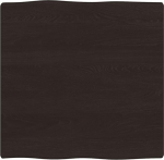 vidaXL lauaplaat, puidust lauaplaat, s&ouml;&ouml;gilaud, kohvilaud, t&auml;ispuidust laud, k&auml;sit&ouml;&ouml;na valmistatud, asenduslauaplaat, tumepruun, 60 x 60 x (2-4) cm, t&ouml;&ouml;deldud t&auml;ispuit