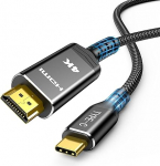 Highwings USB C kuni HDMI kaabel 4K @ 60Hz 3 meetrit, USB C HDMI kaabel UHD Thunderbolt 3/4 &Uuml;hildub iPhone 17/16/15 Pro, MacBook Pro/Air, iPad Pro/Air, Surface, Galaxy jne. jaoks (must)