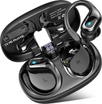 Rinsmola Bluetooth 5.4 Kopfh&ouml;rer Sport, 75Std Kopfh&ouml;rer Kabellos Bluetooth 4 HD ENC Mic, Bluetooth-Kopfh&ouml;rer HiFi Immersive Sound, IPX8 Wasserdicht Ohrh&ouml;rer f&uuml;r iOS Android, Dual LED Comfort Ohrhaken