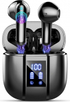 Bluetooth k&otilde;rvaklapid, juhtmevabad Bluetooth 5.4 k&otilde;rvaklapid 4 ENC m&uuml;ravastase mikrofoniga k&otilde;rvaklapid, 48H m&auml;nguaeg, HiFi Stereo, IP7 veekindlad k&otilde;rvaklapid joogale / reisile / t&ouml;&ouml;le
