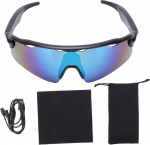 Topiky Sport Smart Sonnenbrille, Bluetooth Fahrradbrille mit Polarisierten Gl&auml;sern, Open Ear Musiklautsprecher, Winddichte Sportbrille, Smart Brille, Bluetooth Audio Brille f&uuml;r