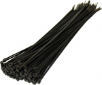 SHATCHI 500 tk mustad kaablisidemed Raske nailonist kaablisidemed 100mm / 200mm / 300mm pikkusega