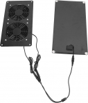 Brrnoo p&auml;ikeseventilaator, p&auml;ikeseventilaator, p&ouml;&ouml;ningu ventilaator tuulekindla vihmakindla disainiga, 10W 18V ABS lemmikloomade majale, kanala, kasvuhoonele, tagahoovile, varjualusele