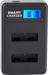 ASHATA universaalne laadija Kaasaskantav USB-laadija v&auml;ljas reisimiseks LCD-laadija kahe pesaga NP-BX1 jaoks Sony Cyber-Shot DSC-RX100/100 II III IV V VII, DSC-RX100M II, DSC-RX1R jaoks