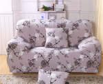 Diivani visked Diivanikate, 1, 2, 3, 4 istekoha elastne kaitsekate, libisemiskindel diivanikate koos k&auml;etugedega, Stretch Slipcover, pestav, kodudekoratsioon, lilleprindi (helehall, 3-kohaline)